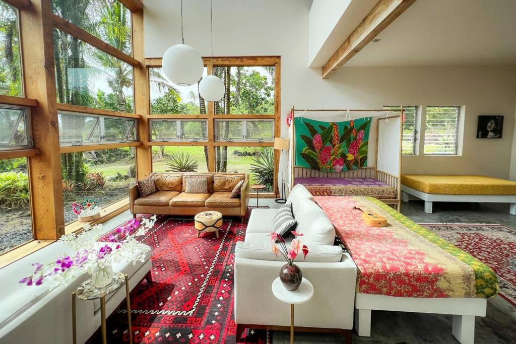 Jungle Haven Ocean Front Eco Villa On Fruit Farm Pahoa Exterior foto